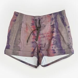 KAVU Tepic Cuffed Drawstring waist Shorts Moon Tie Dye Outdoors GORP XL